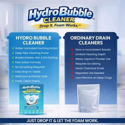 HydroBubble Cleaner – Water-Activated Drain Cleaning Tablet (BUY 1 GET 1 FREE🔥🔥)